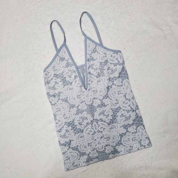 Free People Tops - Free People Intimaely Blue Seamless Tank